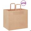 VidaXL Paper Bags 250 Pcs with Handles Brown 32x22x28 Cm, Paper Bag, Paper Gift Bag, Paper Gift Bag, 4101820