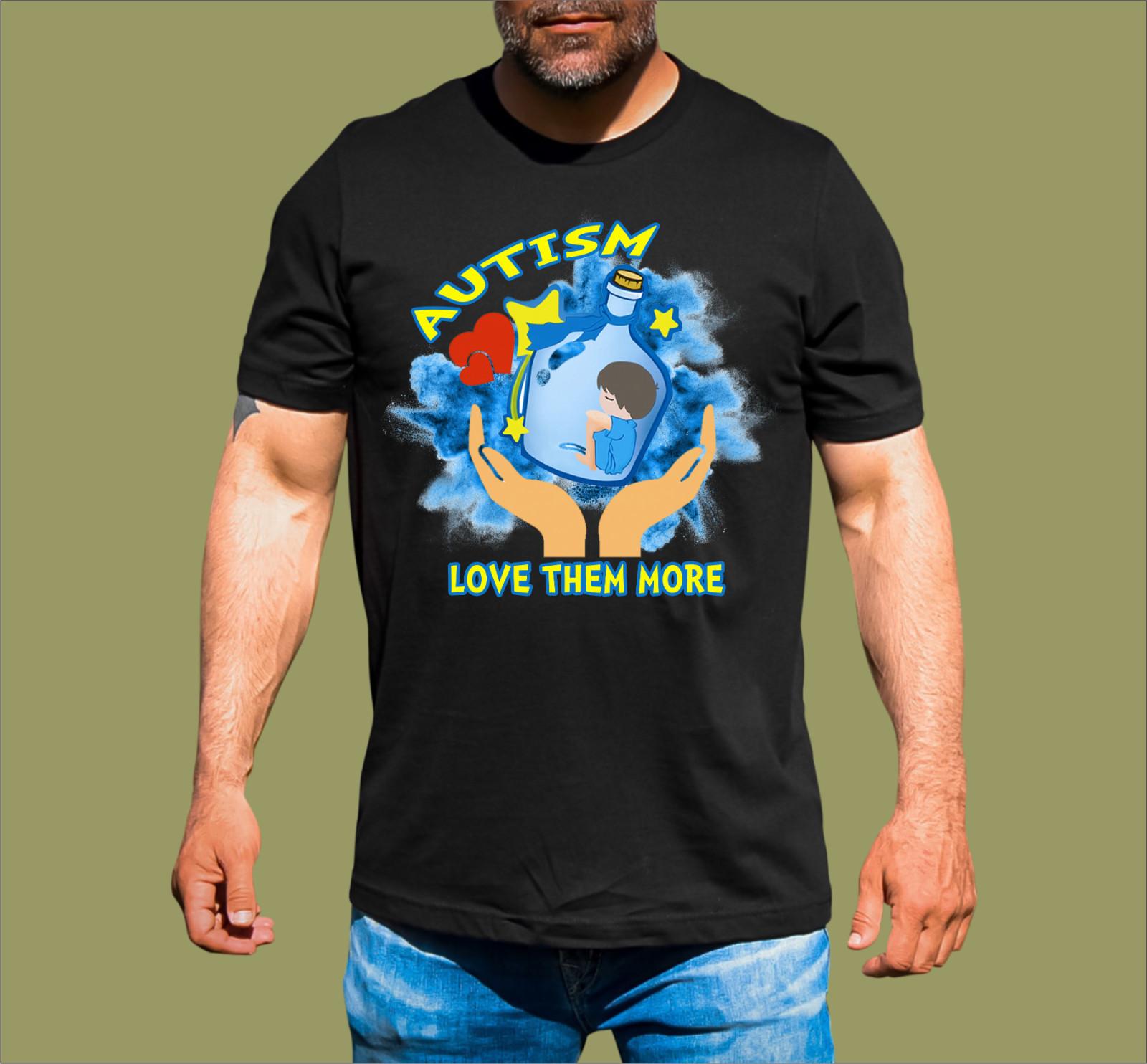 AUTISM LOVE THEM MORE T-SHIRT M