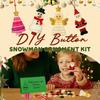 Julgransdekoration Handgjord DIY Knappprydnadssatser Knapp Jultomte Julhänge Materialkit