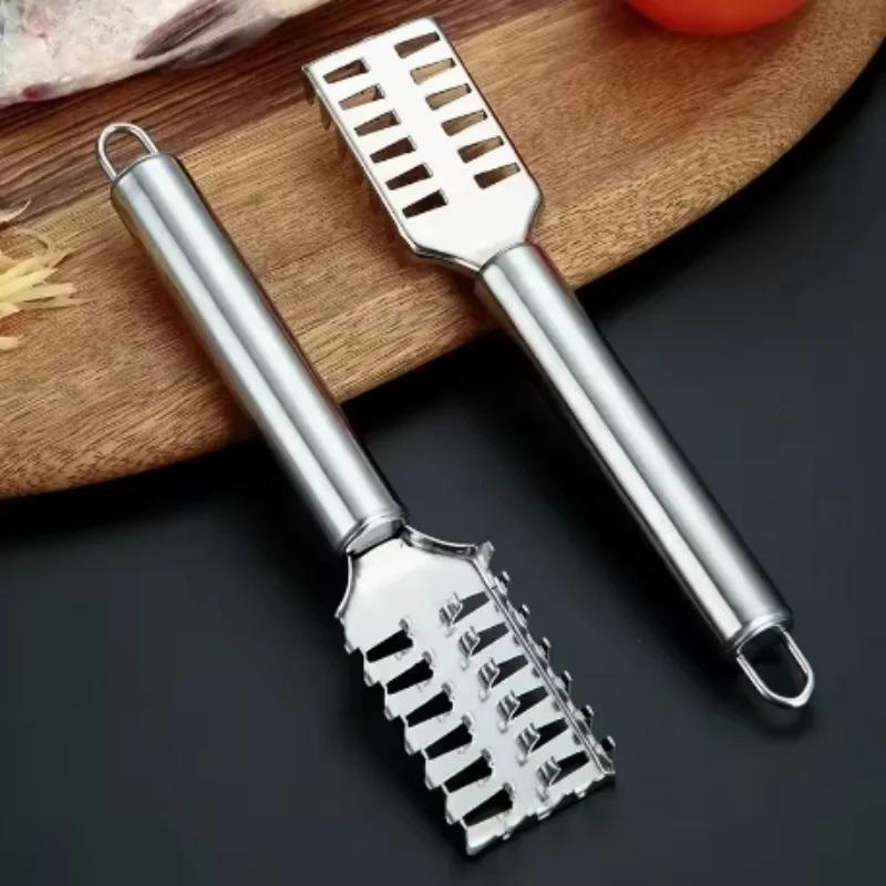 Scale Scraper Sawtooth Scraping Boning Filleting Cut Scrape Dig Maw Knife 1PC Stainless Steel Fish Scale Knife