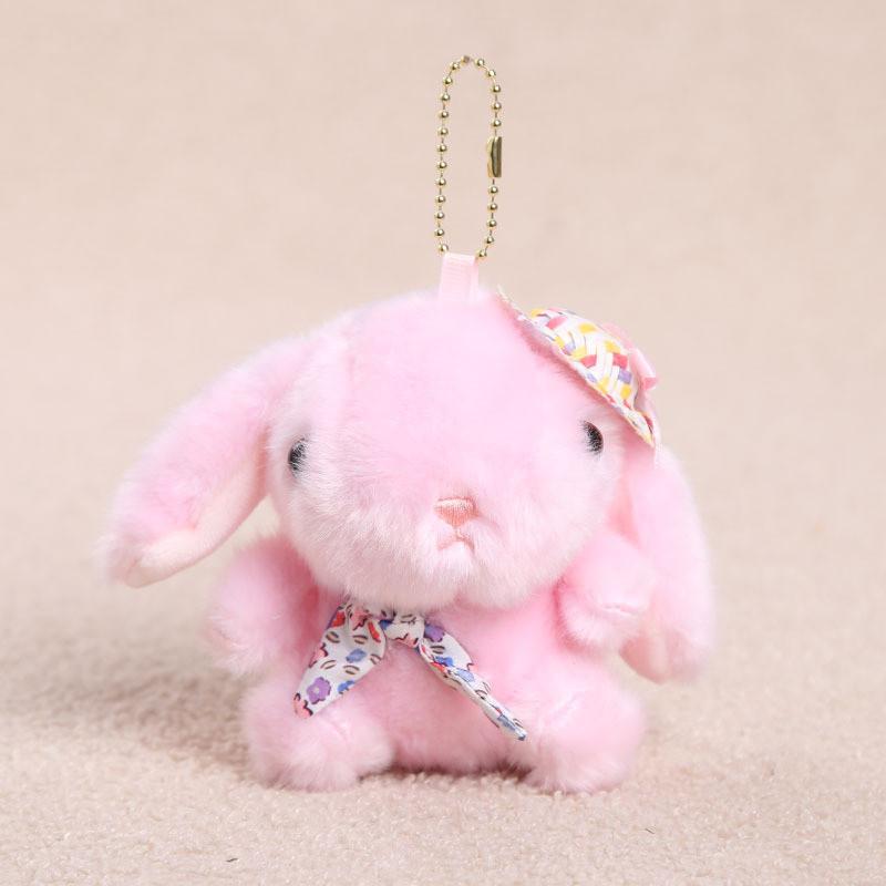 Animal Plush Keyring With Flower Hat And Bow For Kids And Teens Gift