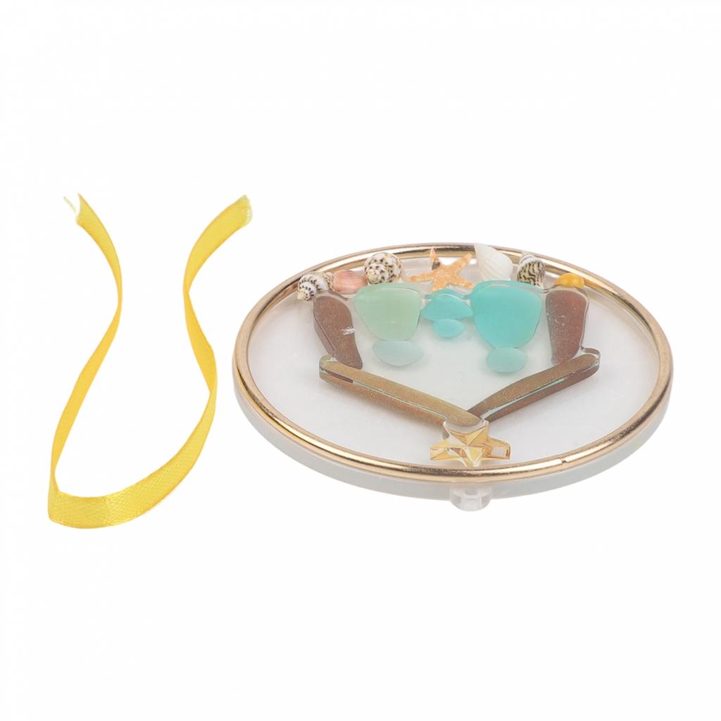 Coastal Nativity Ornament Jesus Birth Ornament Golden Star Accent