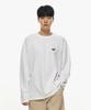 MOZMOZ 20S Embroidered Oversized Long Sleeve T-Shirt White