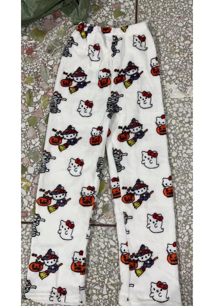 Coral Fleece Plush Home Pants M