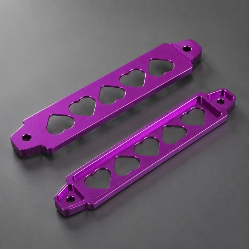 Anodized Metal Battery Hold Down Bracket Kit for Car or Motorcycle, Secure Battery Mounting Bars for Service Use