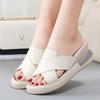 35-40 Summer Women's Large Fashion Solid Color Thick Soled Tall Sandals Anti Slip Slippers Women's Shoes