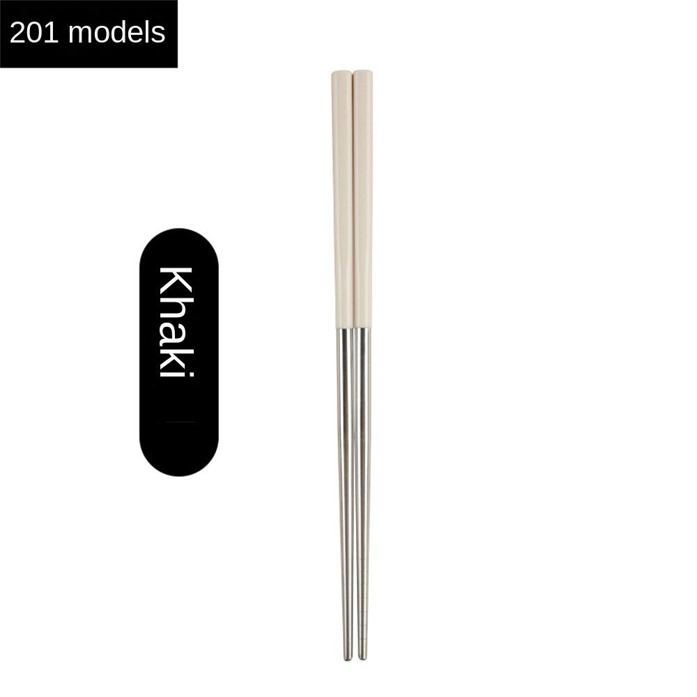 Stainless Steel Chopsticks Food Grade Reusable Non-slip Chopsticks Non-slip Food Sticks Tableware Kitchen Tools