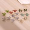 CARLIDANA Creative Gold Plated Stainless Steel Bow Stud Earrings for Women Girls Bowkont Statement Vintage Jewelry Waterproof