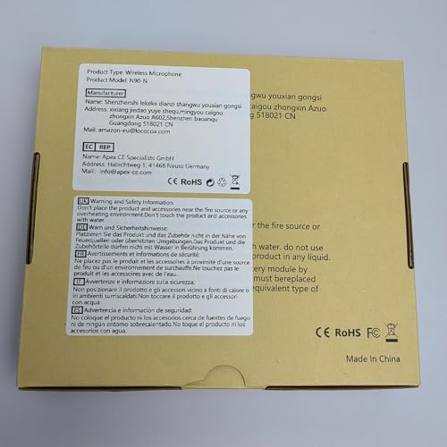 N90 Rechargeable Compact Instrument Microphone for Saxophone, Larinet, Trumpet, and Brass Instruments, Perfect for Live Concerts