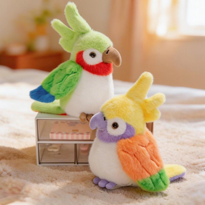 16Cm Cute Cartoon Bird Simulation Colorful Parrot Plush Toy Homdecor Stuffed Dolls Soft Animal Dolls Gift For Kids Decoration