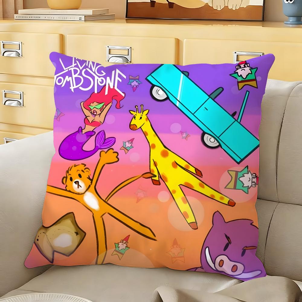 

The Living band TTombstone Cushion Cover Soft Durable Reversible Pillow Cover Home Car MultiScene Daily Comfort Pillowcase 30X30cm