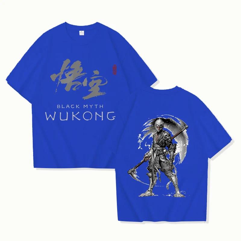 New Hot Game Black Myth: Wukong Print T Shirt Women Men Short Sleeve Tops Tees Summer Fashion Loose Casual T-shirt