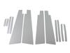 BRIGHTZ Prius and ZVW55 Stainless Steel Plated Pillar Type with Set Part Number 21707 ZVW50, ZVW51, Ultra-Mirror Panels, B, Visor, 12-Piece