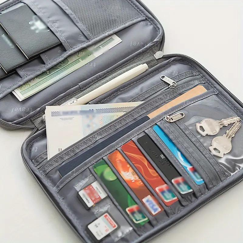 Lightweight Travel Document Bag – Portable Passport Organizer for Airplane & Business Trips – Secure, Stylish Storage