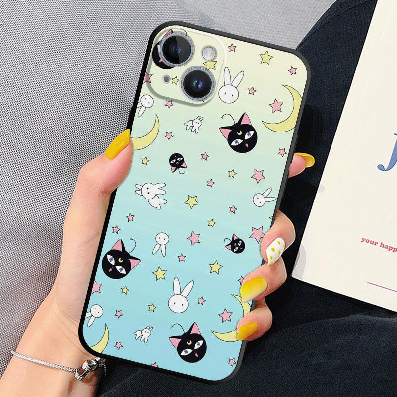 

Силиконовый чехол для телефона Apple iPhone 13 Pro Max 11 6s XR XS X 7 8 12 Mini SE 14 Plus Bumper Capa Cute Magic Wand Moon Cover iPhone 14