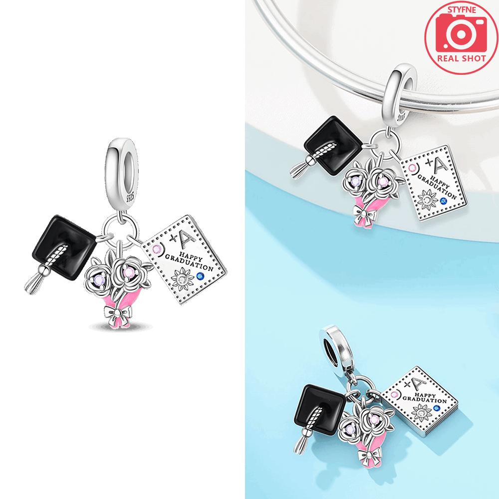 Exquisite Pendants Woman New Graduation Season Bear Owl Copper Original Beads Fit Bracelet Jewelry Making Diy Fine Gift