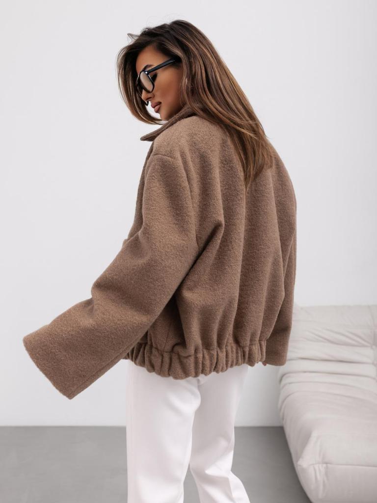 Women's Autumn/Winter Solid Color Woolen Coat 2024