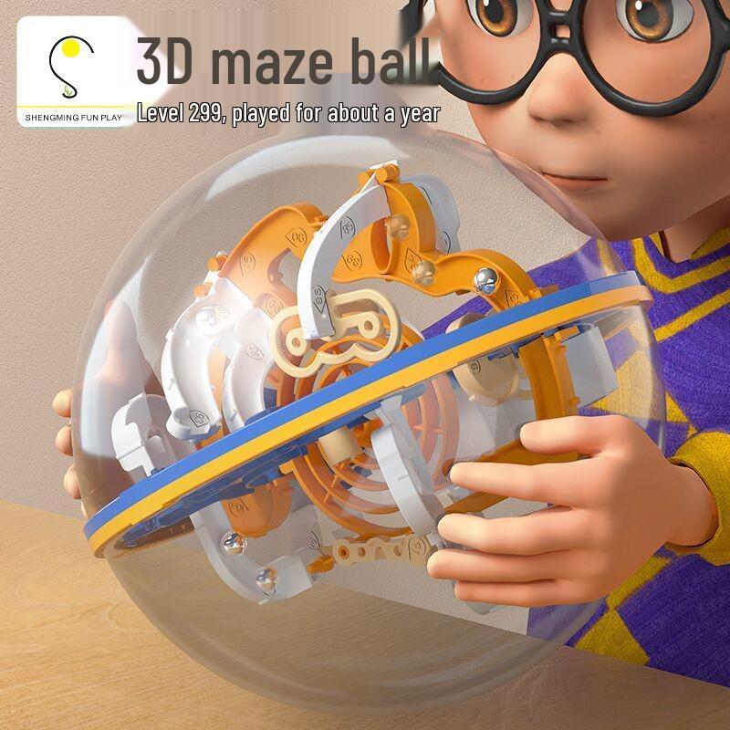 3D Maze Ball Puzzle: Educational Toy for Kids 6-8.