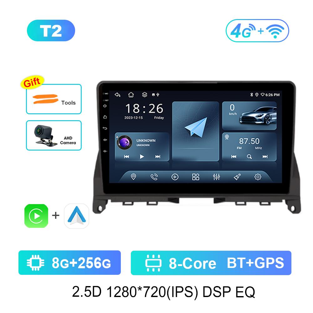 Android OS Car Radio Multimedia Player 9 Inch for Mercedes Benz C Class 3 W204 S204 2006 - 2011 GPS Navi WiFi Carplay IPS Screen