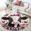 Calf Round Area Rug,Carpet Rug for Living Room Bedroom Sofa Playroom Decor,Non-slip Floor Mat