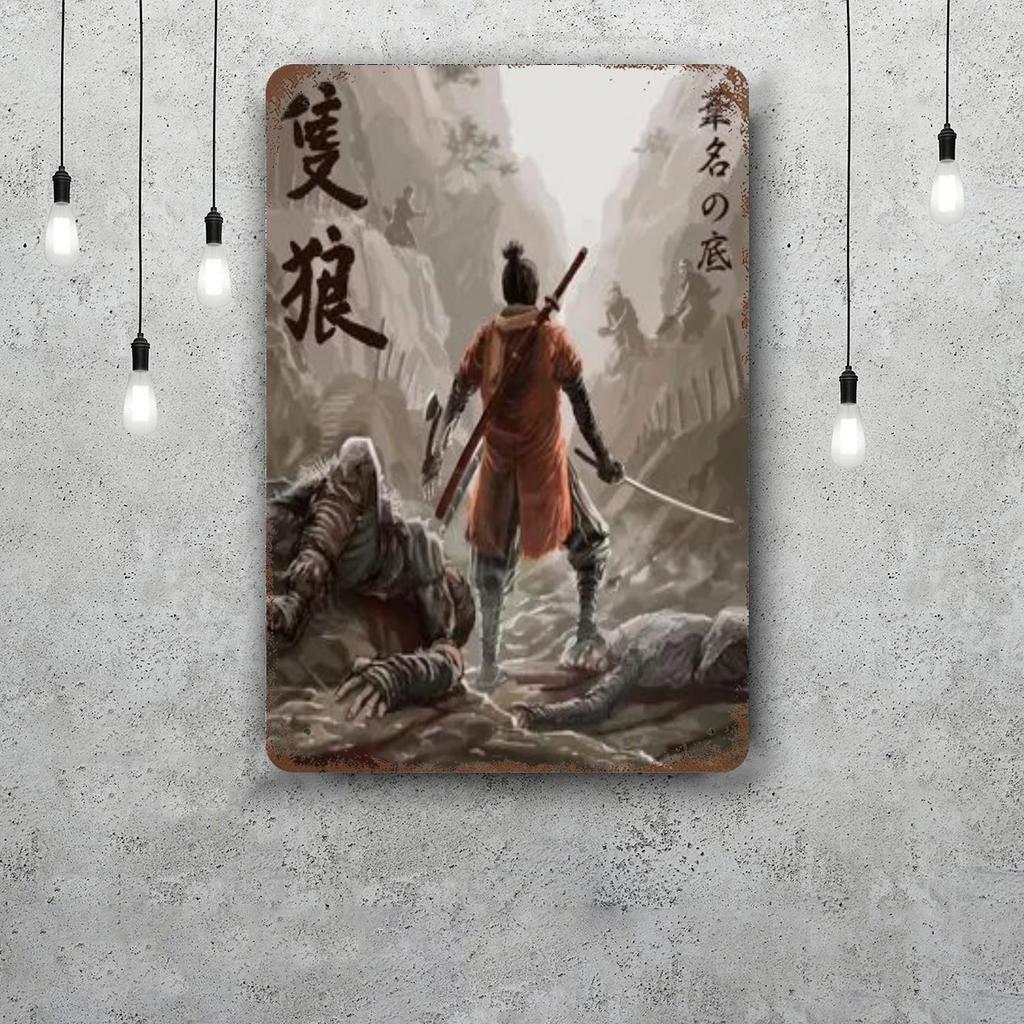 Sekiro Vintage Tin Sign Home Decor Wall Decor Art Wall Mural Room Decoration Decor Retro Metal Sign Plate Bar Posters