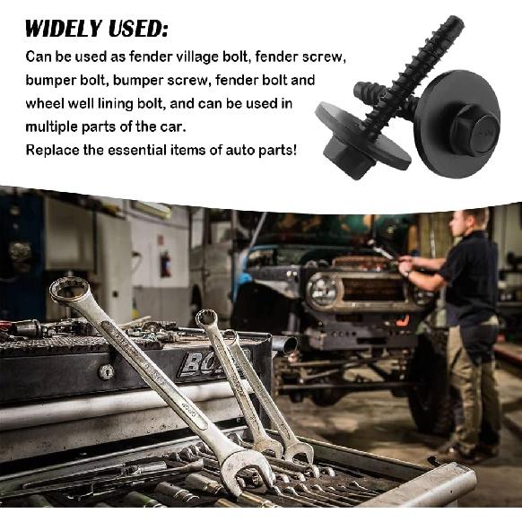 20PCS Automotive Fender Liner Wheel Well Liners Bumper Cover Bolt Screw for Tighten tallation,OEM#11570498 Car Parts Fender Bolts Compatible with