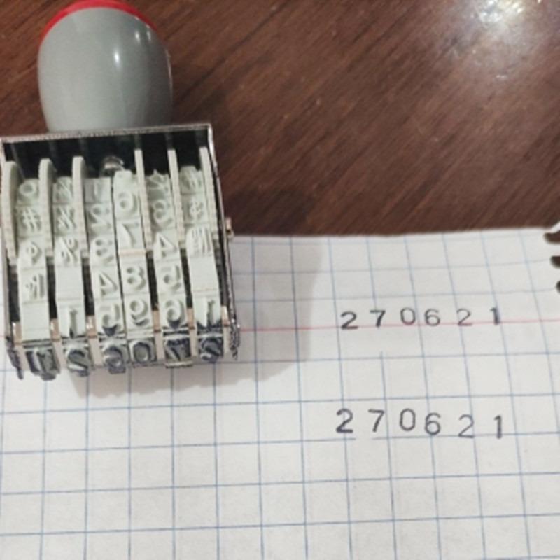 Vintage DIY Wheels Rollers 8 Digits Numbering Stamp Trolley Date Scrapbooking Rolling Words Date Stamps Home Decor