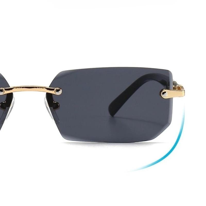 Frameless Advanced Business Photochromic Presbyopia Glasses Cut Edge Uv Protection Unisex Far Sight Eyeglasses 0 To +4.0