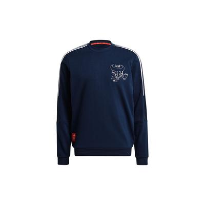 AFC CNY Crew Sweatshirt mit gesticktem Fußballmuster Herren Sweatshirt Marineblau GK9401