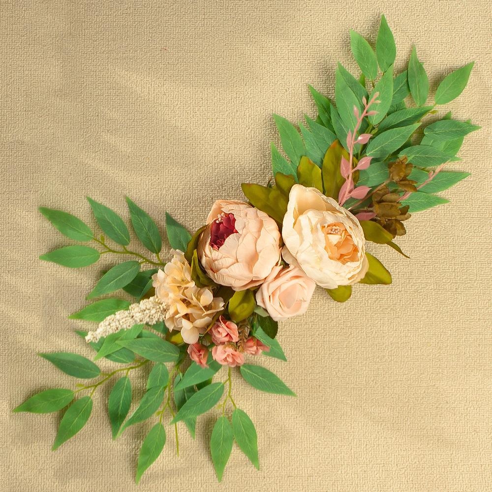 Wedding Welcome Card, Water Card, Peony Flower Indicator, Fake Flower Simulation, Silk Flower Art Arrangement, Wall Decoration