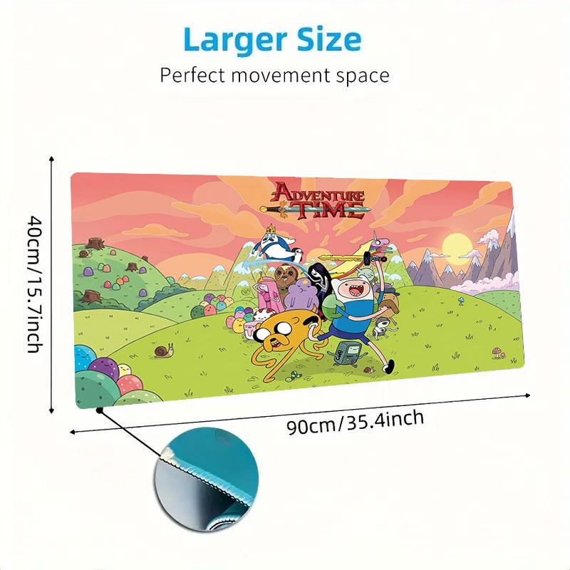 Adventure Time Large Size Mouse Pad Large Gaming Table Cushion Nonslip Laptop Tablet Big Mousepad Xxl Mat Mini Pc Playmat With Lock Edge