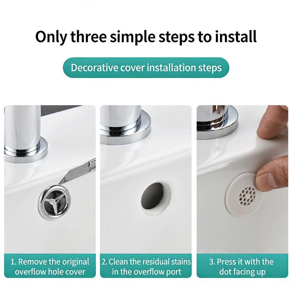 Plastic Overflow Ring Plug Anti Backflow Washbasin Overflow Ring Bathroom Sinks