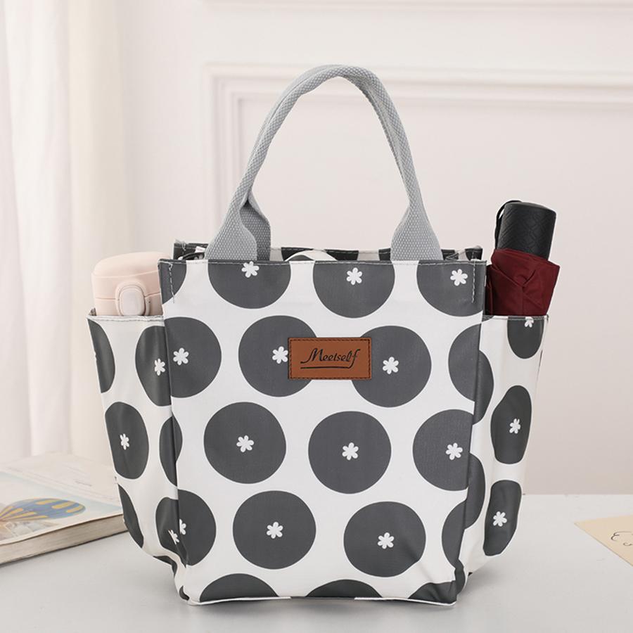 Office Workers Go Out with a Lunch Box Bag Thermal Bento Bag Fashion Handbag Carry Mommy Bag