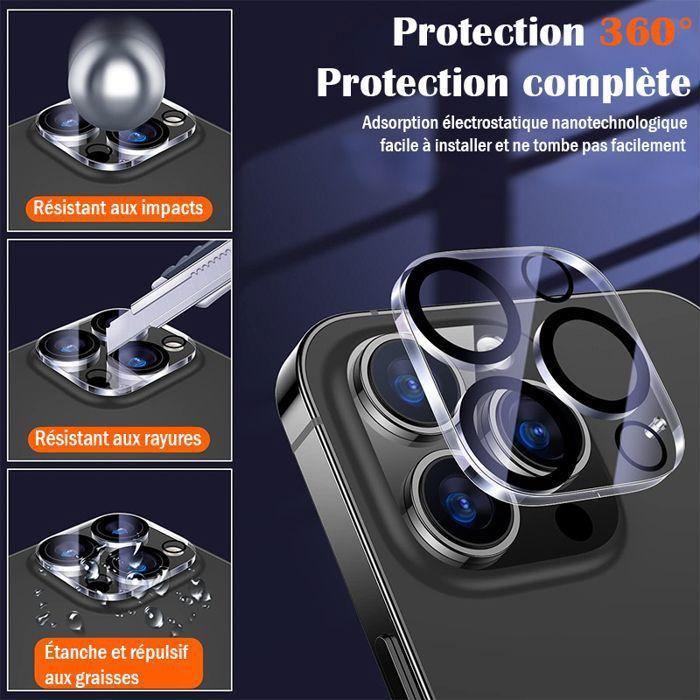 Coque de téléphone - WENZYLIQUOX - iPhone 15 Pro - MagSafe aimantée - Verre trempé antichoc - Transparent anti-jaunissement