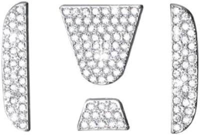 Tapa de Logo Bling para Volante para Honda DIY Cristal de Diamante