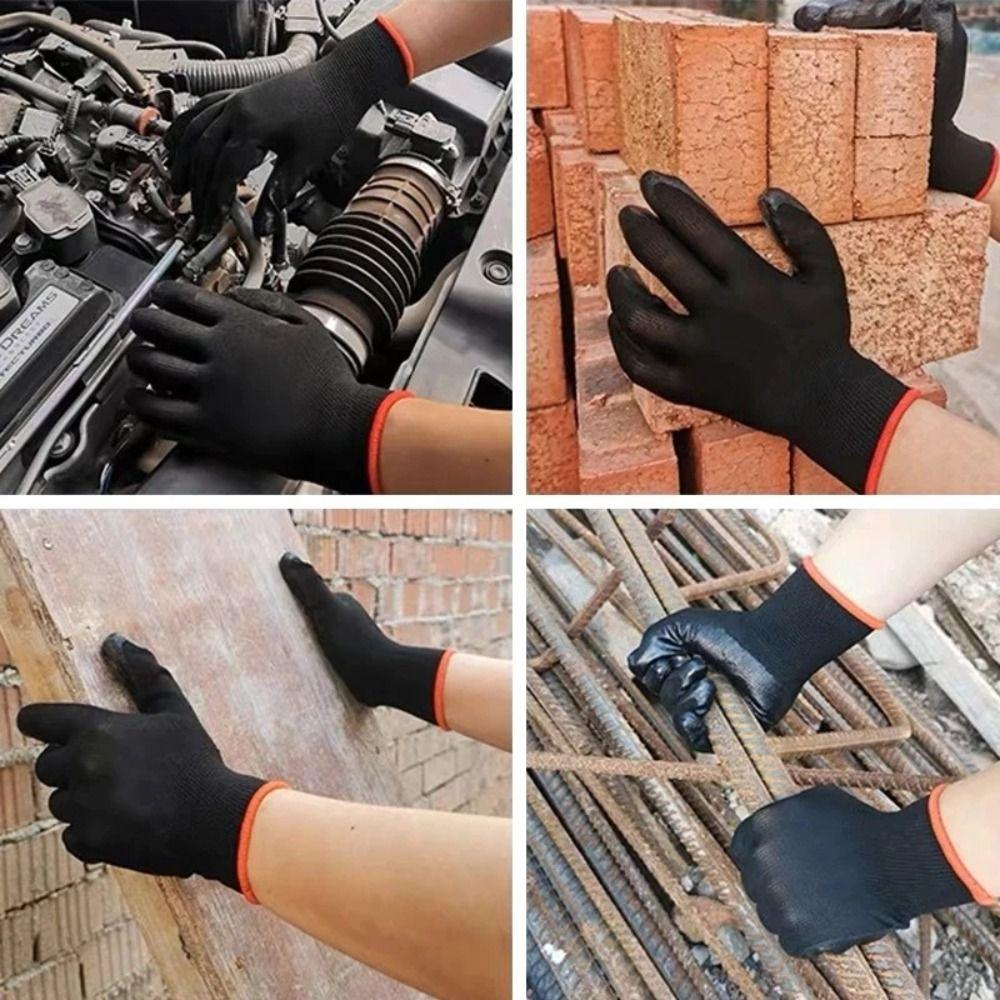 Non-slip Work Gloves Nylon Safety Coated Mittens New Nitrile Gloves
