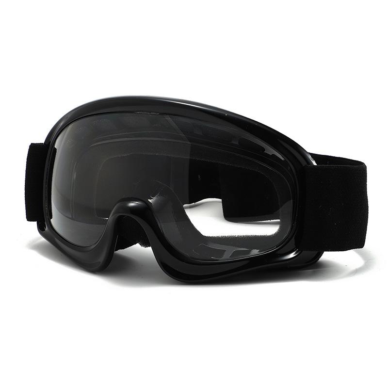 Children s glasses for outdoor cycling, windproof goggles, off-road motorcycle sports goggles, children s protective eyewear Black Frame+Transparent s