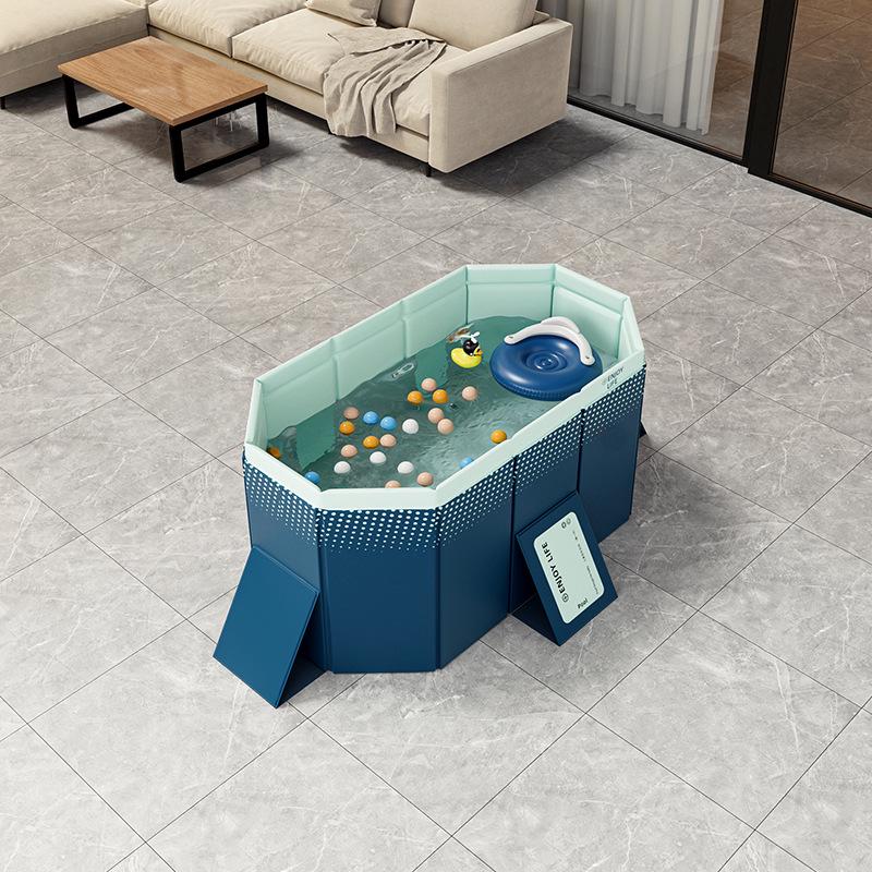 Children s Foldable Inflatable Swimming Pool - Thickened, Wear-Resistant, Outdoor Water Play Pool, No Inflation Needed