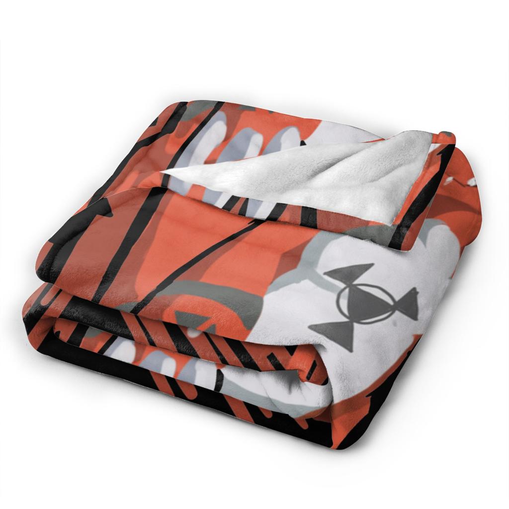 Guilmon Blankets Digimon Nostalgic Anime Wool Vintage Soft Throw Blanket for Bedding Lounge  Winter