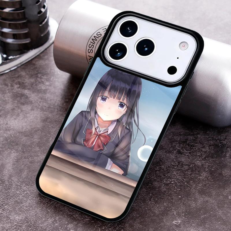 Sad Japanese Anime Phone Case For iPhone 17,16e,15,14,13,12,11,Mini,Pro,MAX Soft Silicone Cover