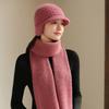 Neuer Stil Damenmode Winter Warmhalten Anzug Weiblich Dandy Mützen für Frauen Lässige Kaninchenfellmischung Strickmütze Wintermütze Set