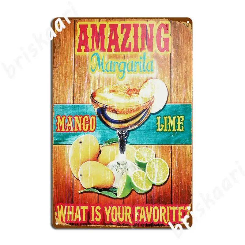 Margarita Metal Sign Kitchen Plaques Club Party Decoration Tin Sign Poster 20X30CM