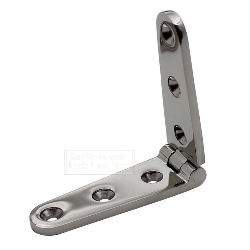 2pcs Stainless Steel 316 Strap Hinge With 6 Holes 28x160mm Mirror Polish Marine Boat Hardware Cast Door Strap Hinges