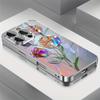 Colorful Art Tulip Pattern Electroplated Glass TPU Phone Case For iPhone 17 16 Pro Max 15 Pro 14 Plus 13 12 11 17 Air 16E Cover