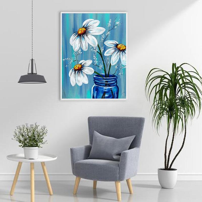 5D Diamond Painting Flower Cross Stitch Rhinestone Mosaic Floral Diamond Embroidery Diamond Mosaic Home Decoration