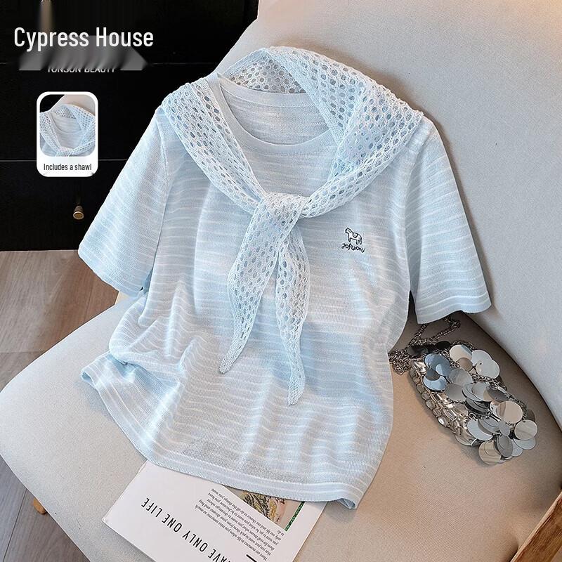 

Women s Loose Knit Three-Quarter Sleeve Top One Size