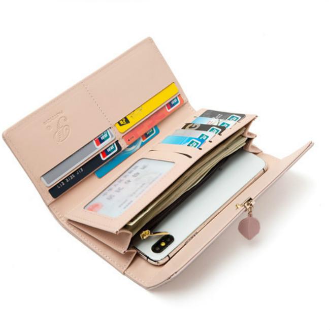 Neue Blätter Frauen Pu Leder Brieftaschen Weibliche Lange Geldbörsen Geld Taschen Handy Tasche Damen Hohe Qualität Brieftasche Karte Halter Kupplung weibliche geldbörse