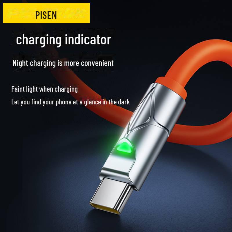 PISEN 100W 1.2m Aluminum Alloy Flash Charge Cable for Huawei