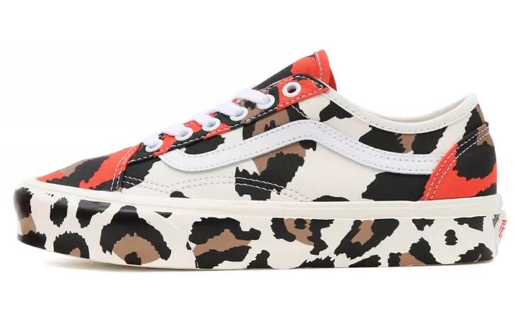 Vans Animal Old Skool  Черно-белый красный леопард  Женские VN0A54F4B6B 35