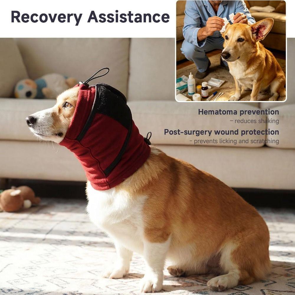Thickened Dog Ear Muffs Breathable Dog Calming Hoodie Comfortable Quiet Ears Cover  Storms